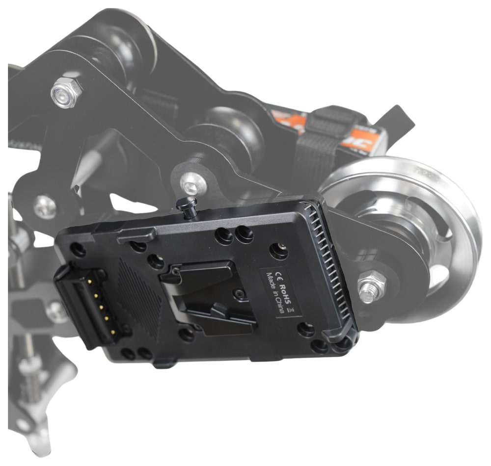 Gimbal und Sender aus V-Mount-Akkus versorgen