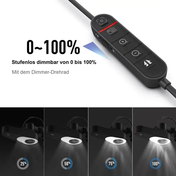 Joyusing V600 Steuerung und einstellbare LED-Helligkeit