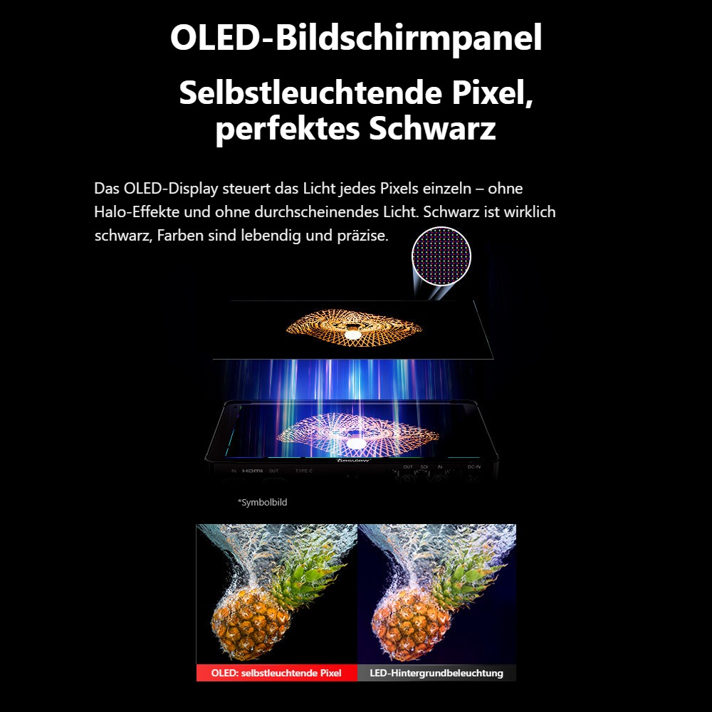 Desview OL7S – OLED-Display: echtes Schwarz