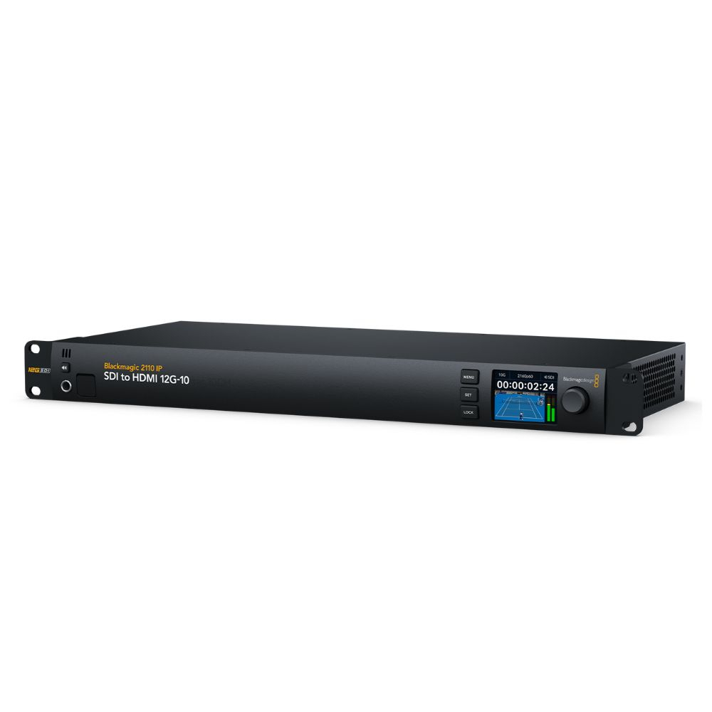 Blackmagic 2110 IP SDI to HDMI 12G-10 v rackovém provedení