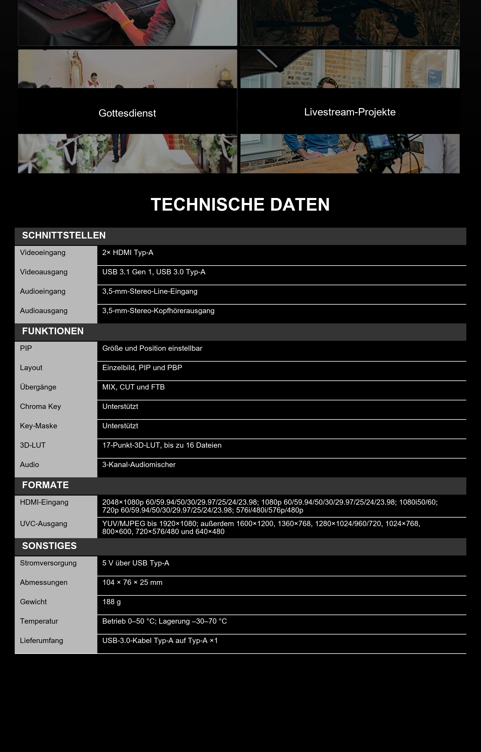 Exakte Schnittstellen und Formate