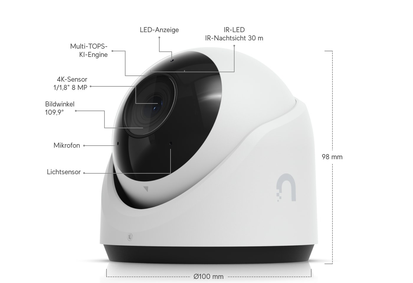 Ubiquiti UniFi Protect G6 Turret, weiß