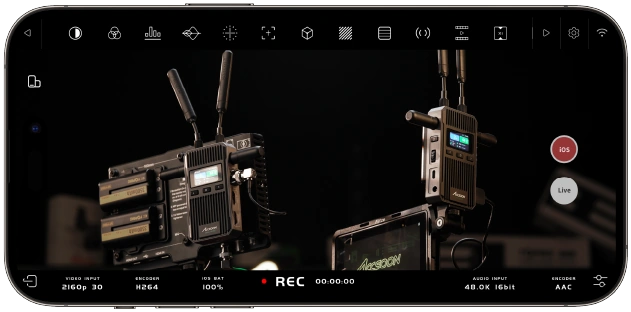 Vorschau auf der Kameraseite · Accsoon CineView 2 SDI
