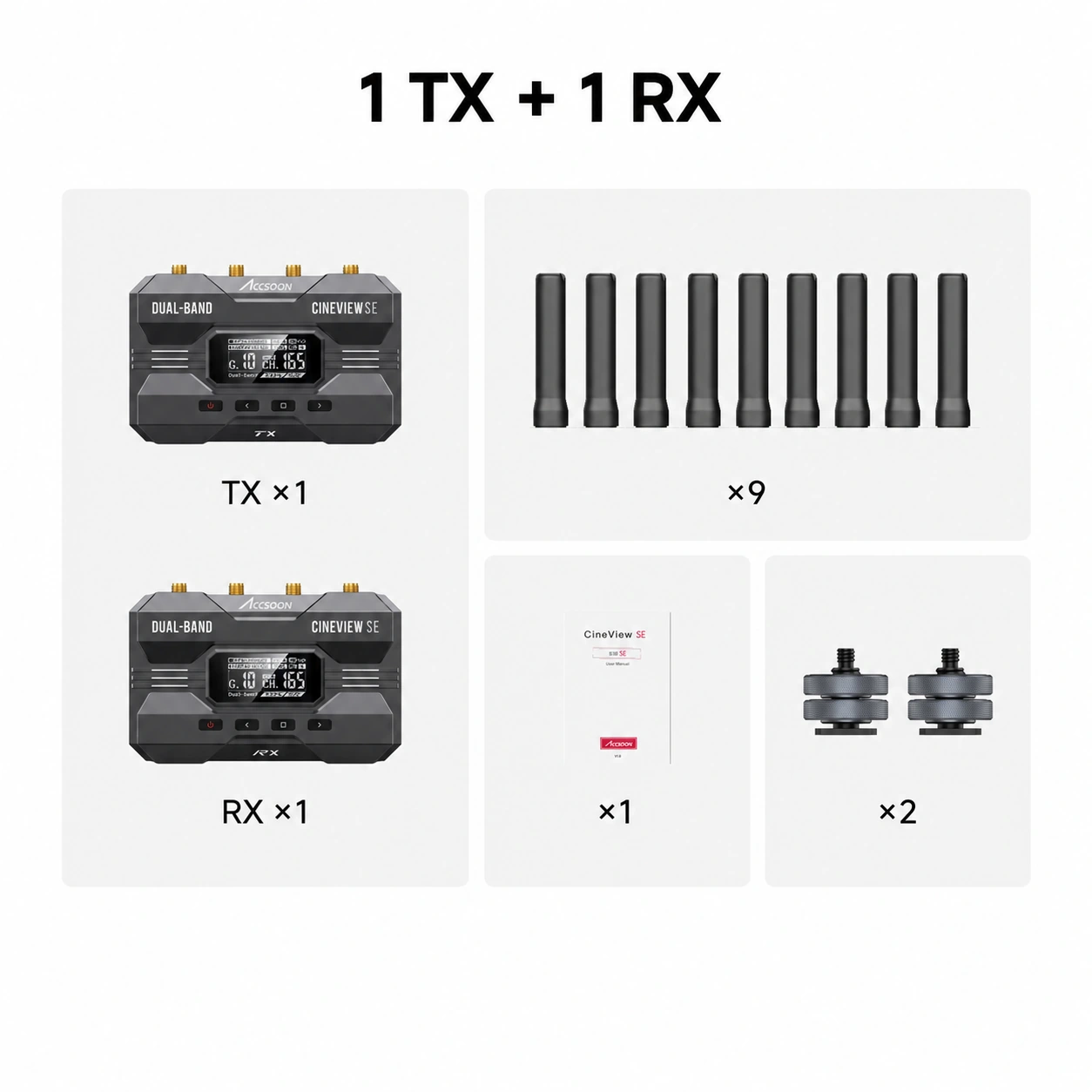 Accsoon CineView SE · Komplettset 1TX + 1RX