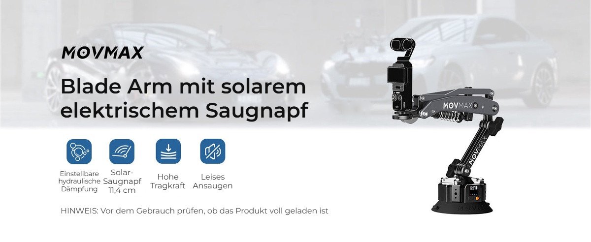 Blade Arm mit Solar-Saugnapf