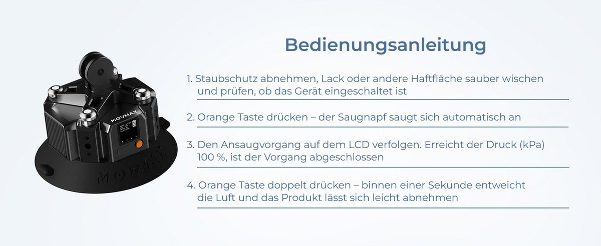 So wird der Saugnapf benutzt