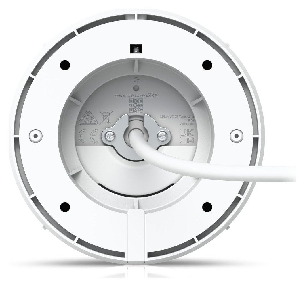 Ubiquiti UniFi Protect G5 Turret Ultra, weiß – Decken- und Wandmontage
