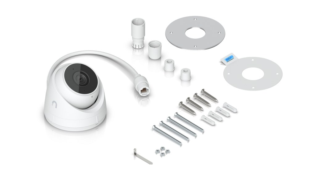 Ubiquiti UniFi Protect G5 Turret Ultra, weiß – Ein Kabel für Daten und Strom
