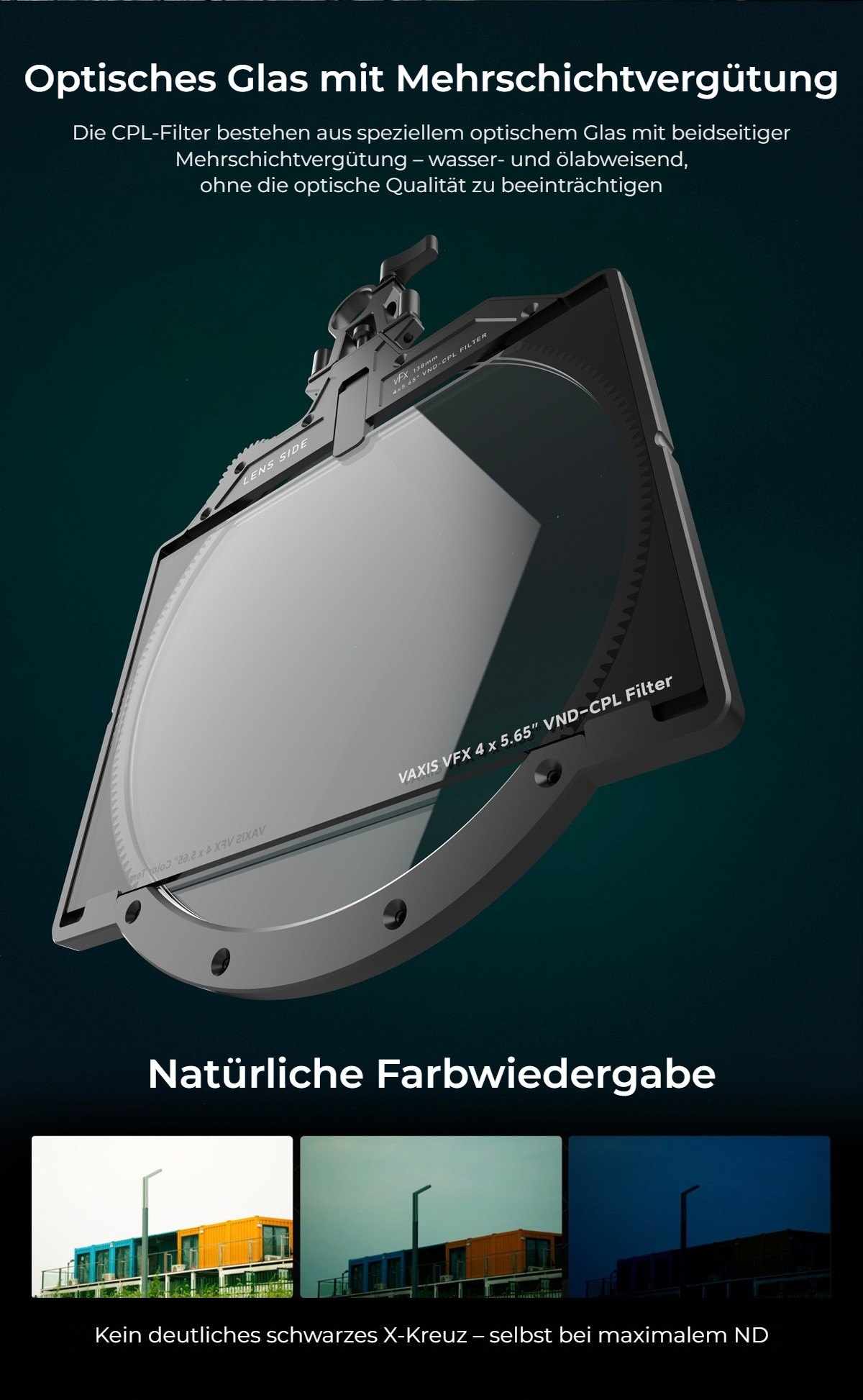 Optisches Glas, echte Farben