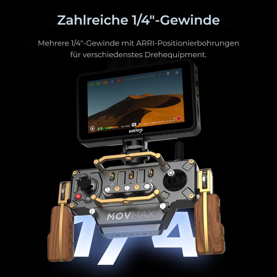 Zahlreiche 1/4″-Gewinde