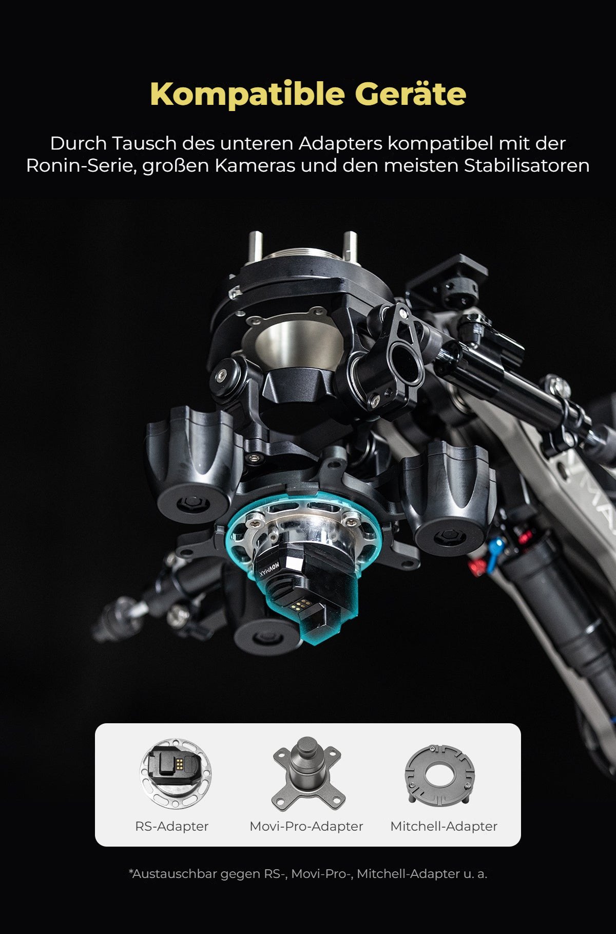 Wechsel des unteren Adapters