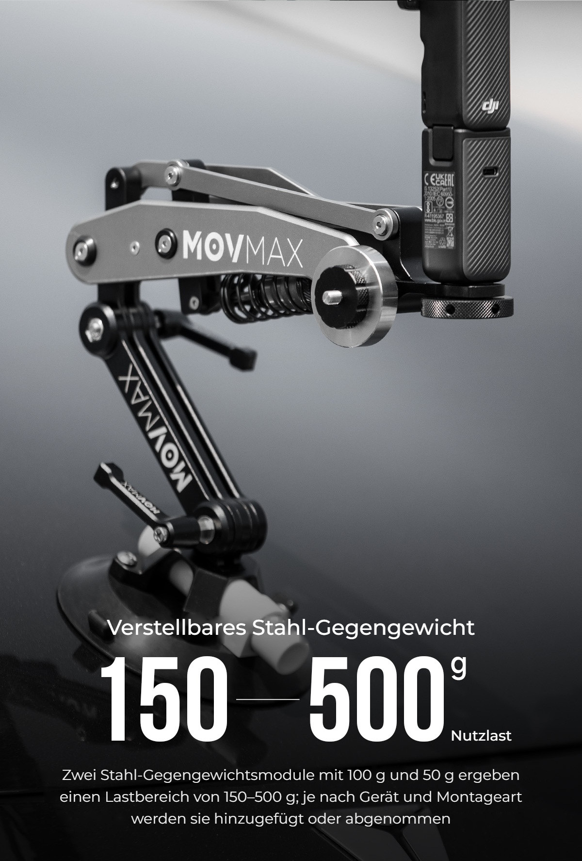 Nutzlast von 150 bis 500 g