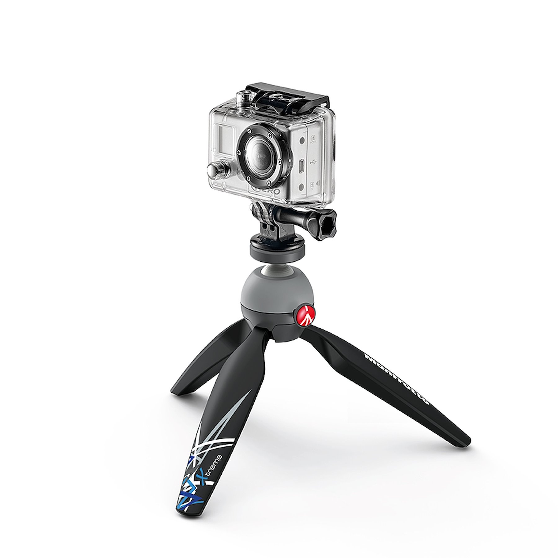 PIXI Xtreme bei Tischaufnahmen mit nicht enthaltener GoPro-Kamera