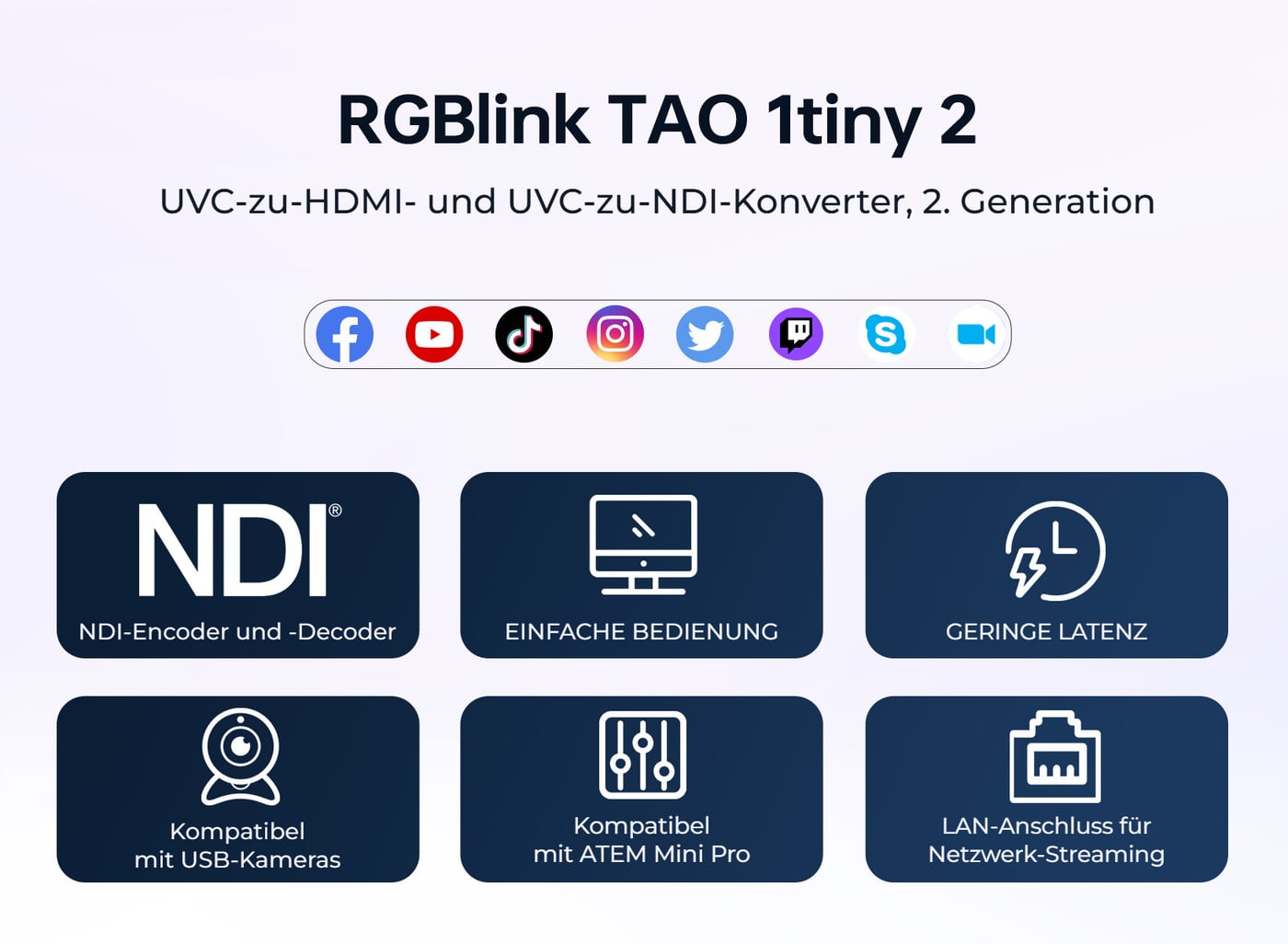UVC zu HDMI und NDI in einer kleinen Box