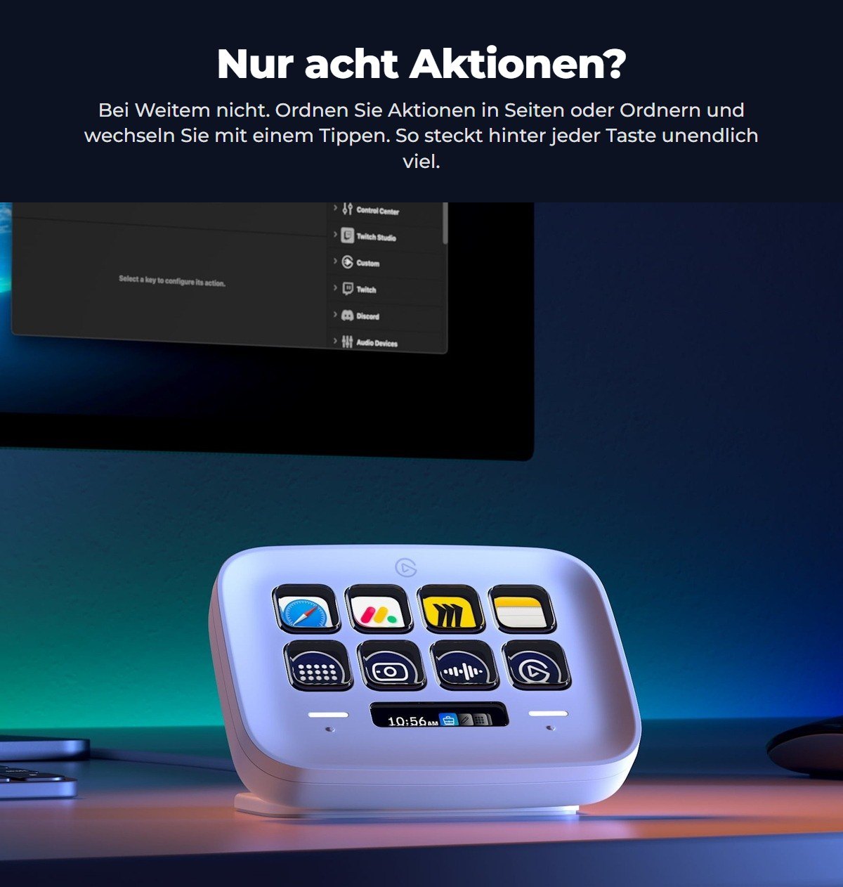 Mehr als acht Aktionen