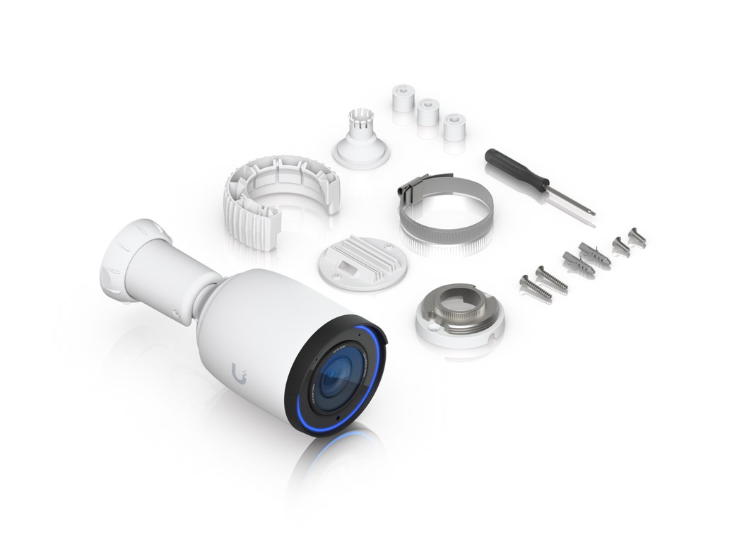 Ubiquiti UniFi Protect G6 Pro Bullet, weiß – Wand-, Decken- und Mastmontage