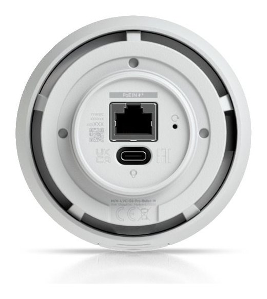 Ubiquiti UniFi Protect G6 Pro Bullet, weiß – Ein PoE+-Kabel, Audio und microSD
