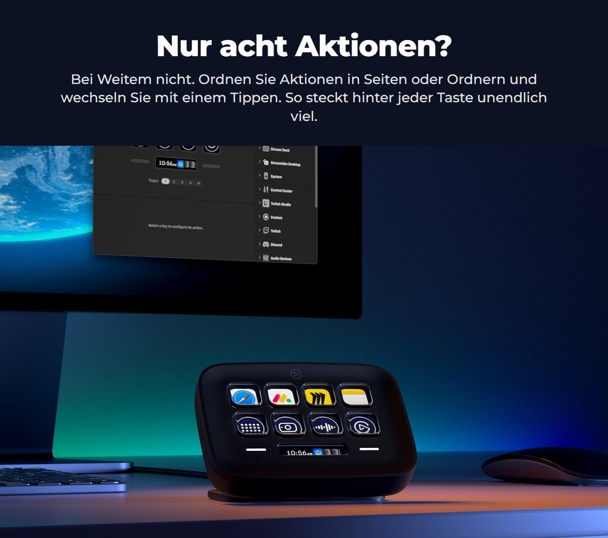 Mehr als acht Aktionen