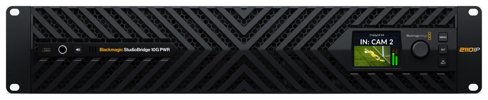 Blackmagic StudioBridge 10G PWR – Überwachung an der Front