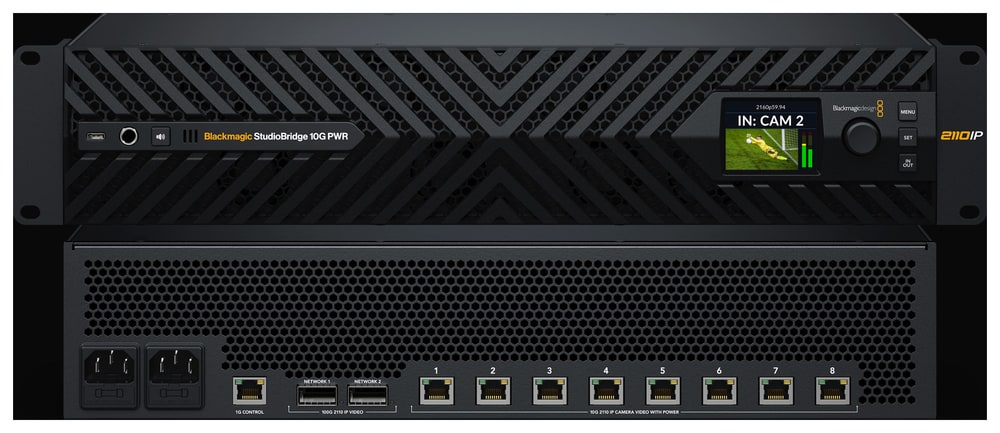 Blackmagic StudioBridge 10G PWR – Brücke zwischen Netzwerkrand und 100G-Backbone