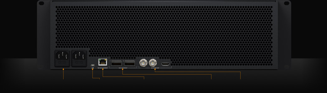Vorder- und Rückseite des Blackmagic Media Dock Ultra
