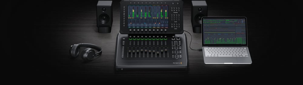 Blackmagic Design Fairlight Live Audio Panel 10 – Kanalzüge und Touchscreen-Displays