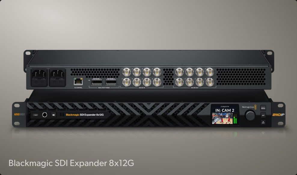 HyperDeck ISO Recorder 100G – 12G-SDI über den Blackmagic SDI Expander 8x12G