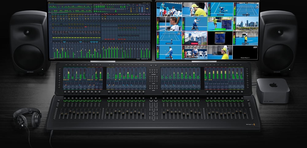 Blackmagic Design Fairlight Live Audio Panel 40 – Kanalzüge und Touchscreen-Displays