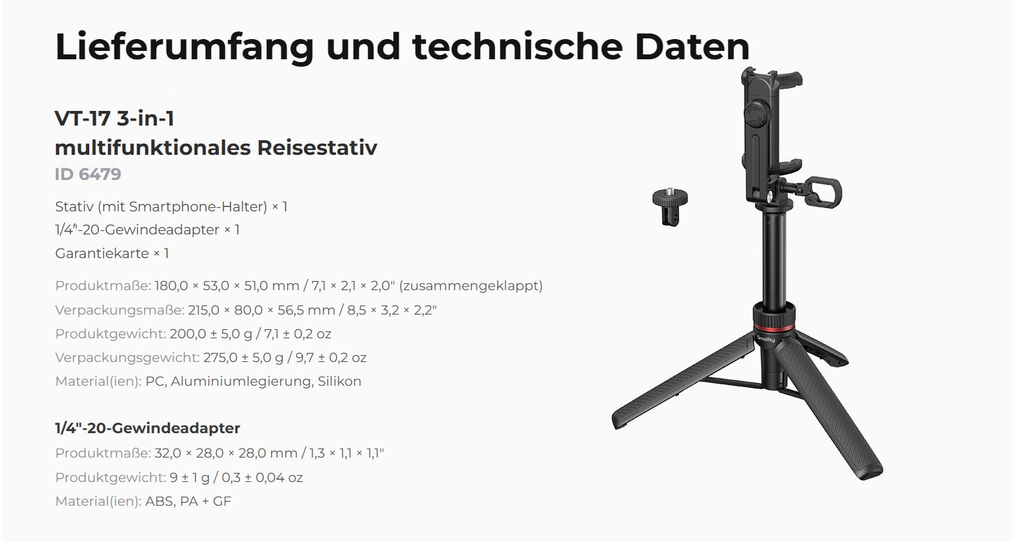 SmallRig VT-17 6479 DE 9