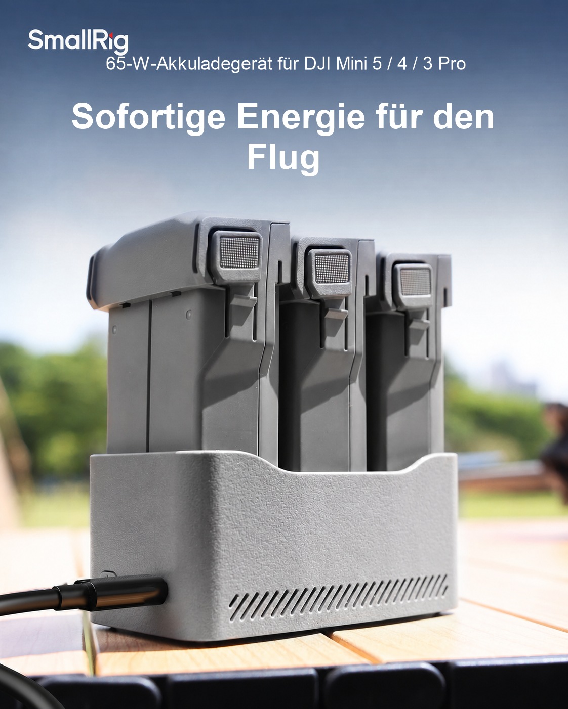 SmallRig 65W Battery Charger for DJI Mini 5 / 4 / 3 Pro 6501 DE 1