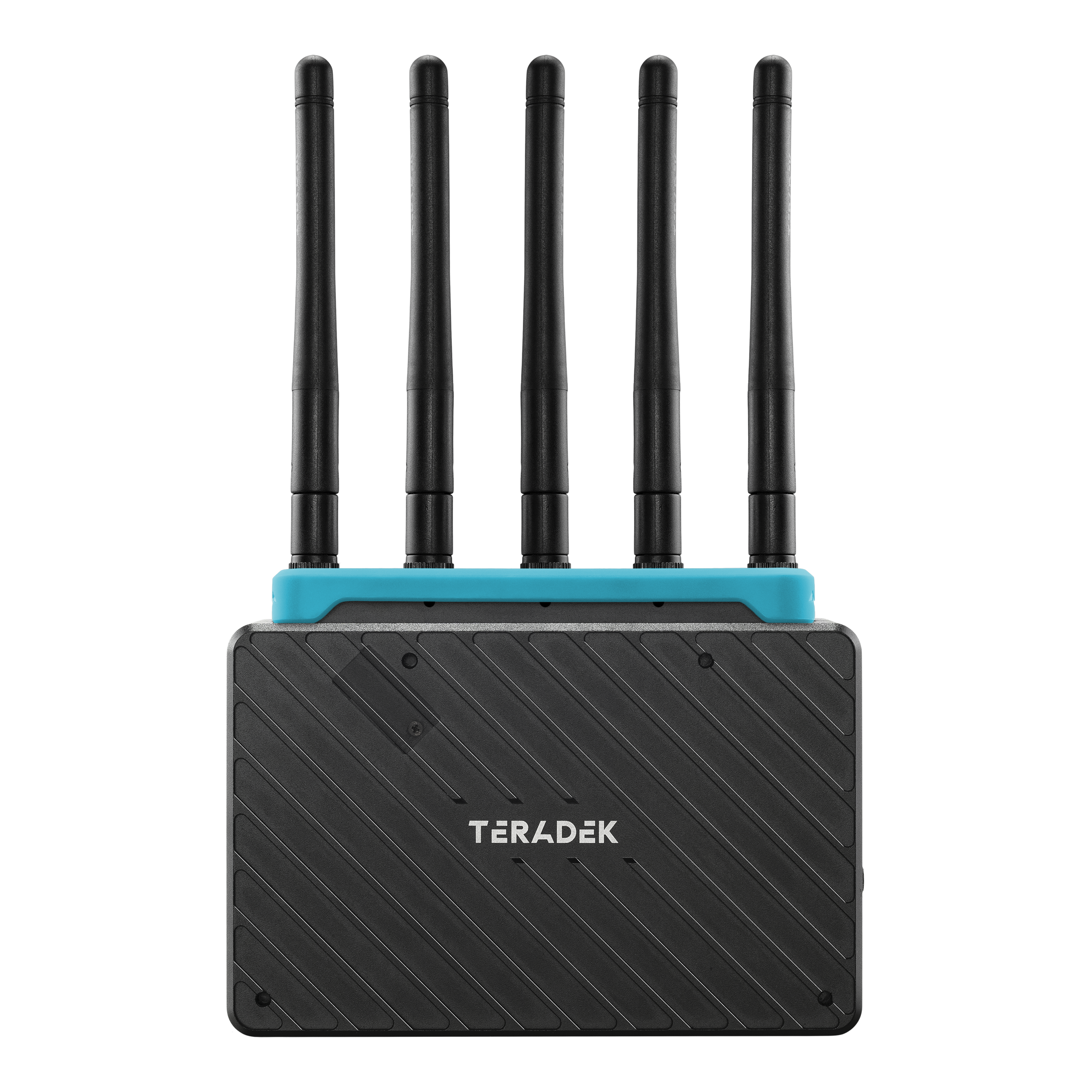 Teradek 11-0977 Teal-Silikonband an einem Bolt 6 LT RX-Empfänger; der Empfänger ist nicht im Lieferumfang enthalten