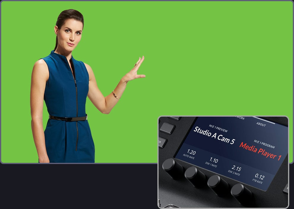 ATEM 1 M/E Advanced Panel 10 – Keyer und System-LCDs