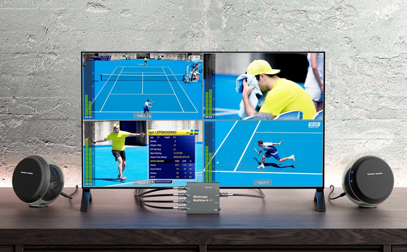 Blackmagic MultiView 4 HD – Vier Ansichten ohne vier Monitore