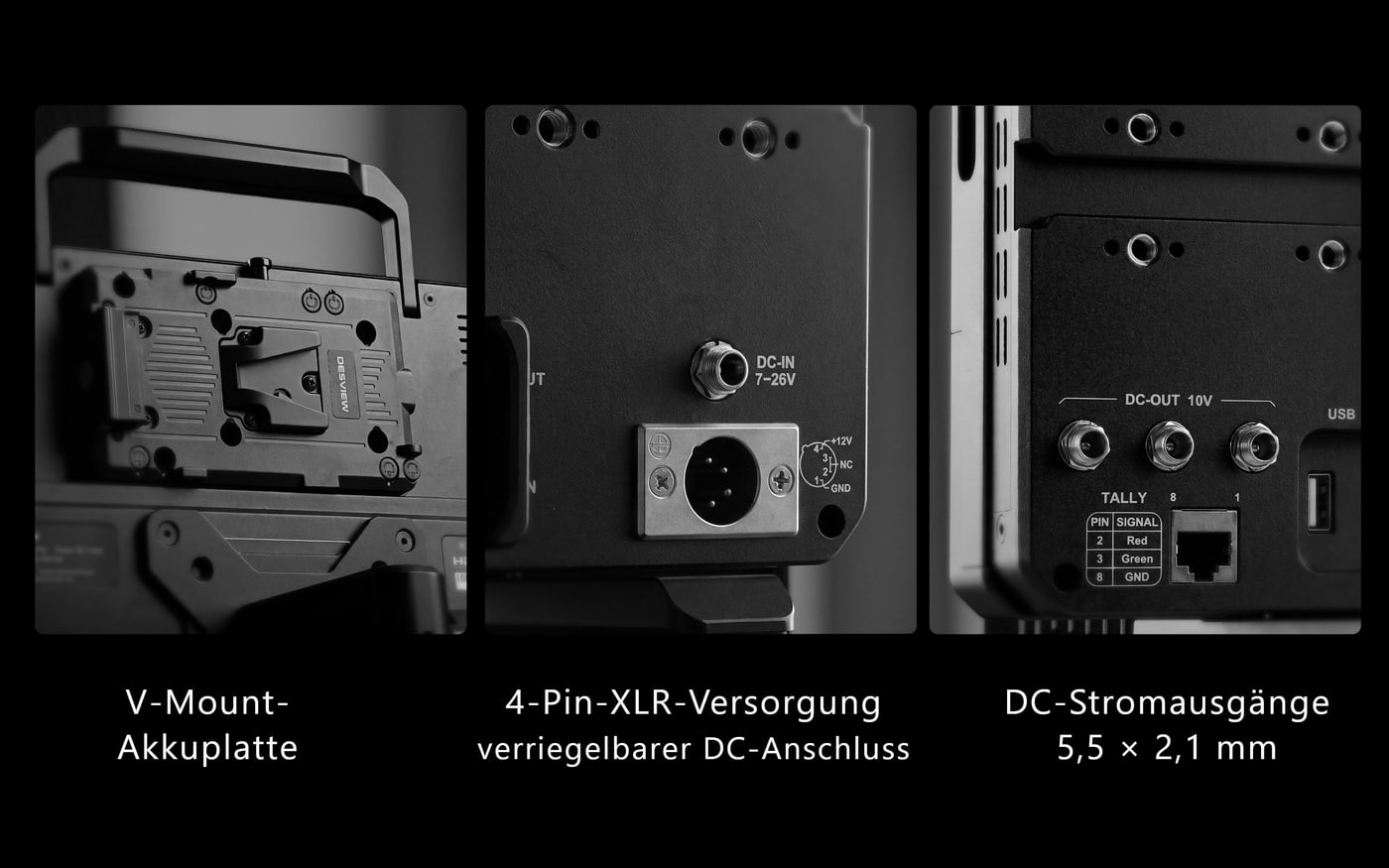 Desview Core OL14 Pro – Strom rein, Strom raus