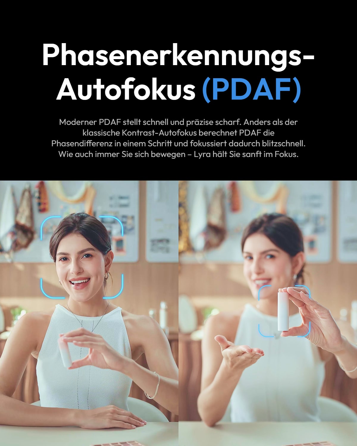 Hollyland Lyra – PDAF-Phasenerkennungs-Autofokus