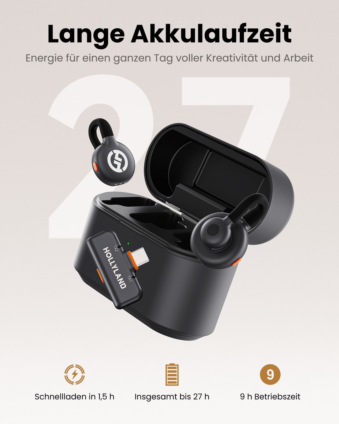 Hollyland LARK M2S USB-C-Empfänger (Space Gray) – Das mobile Set und seine Laufzeit