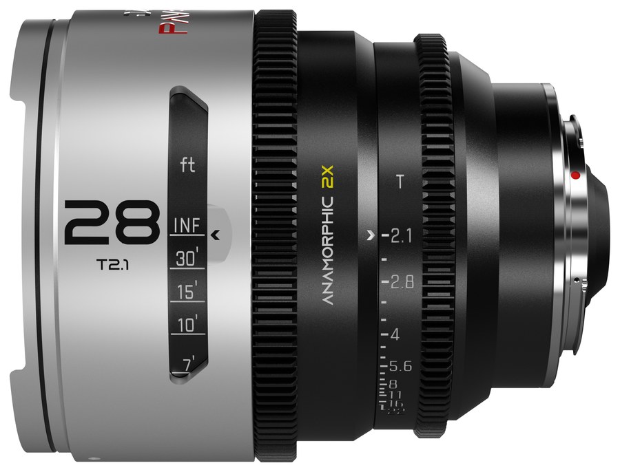 DZOFILM Pavo 28 mm T2,1 anamorphotisch 2× – Neutral, PL/EF, Fuß-Skala – EF-Anschluss