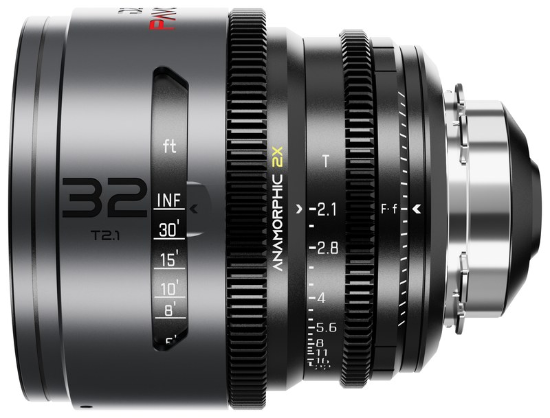 DZOFILM Pavo 32 mm T2,1 anamorphotisch 2× – Neutral, PL/EF, Fuß-Skala