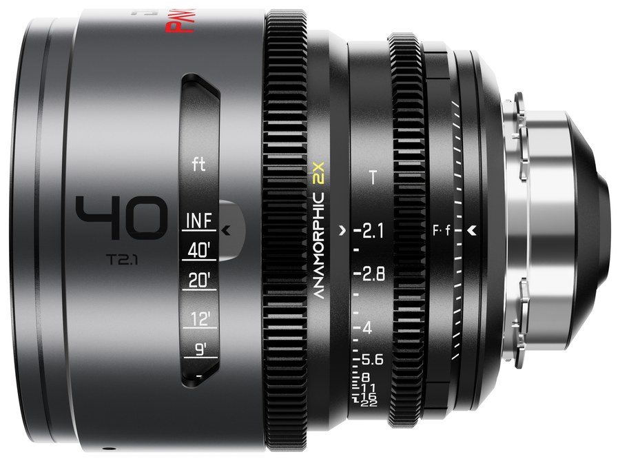 DZOFILM Pavo 40 mm T2,1 anamorphotisch 2× – Neutral, PL/EF, Fuß-Skala – PL-Anschluss