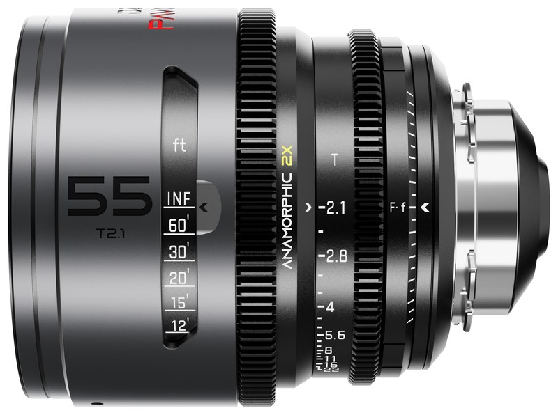 DZOFILM Pavo 55 mm T2,1 anamorphotisch 2× – Neutral, PL/EF, Fuß-Skala
