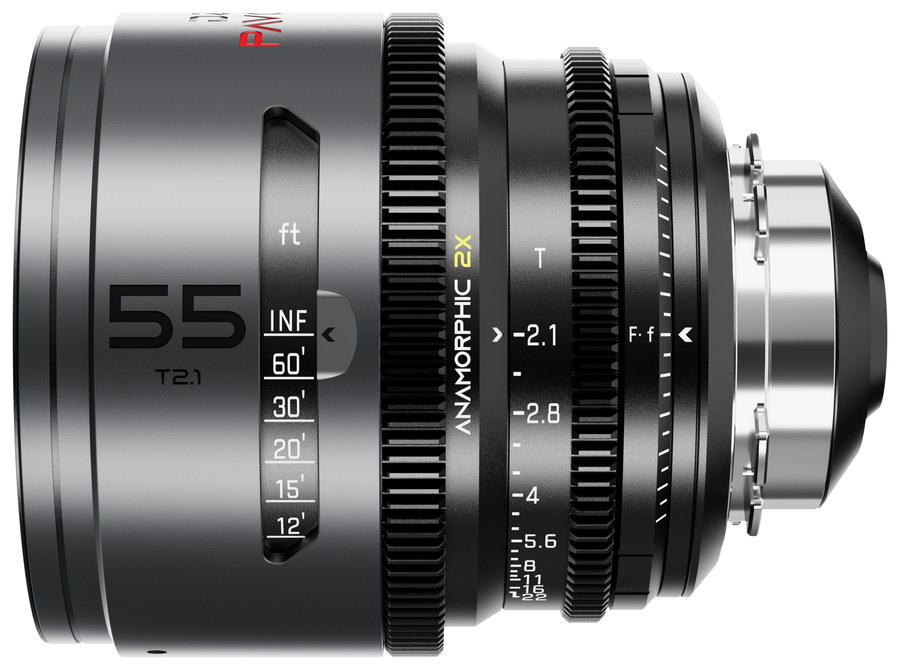 DZOFILM Pavo 55 mm T2,1 anamorphotisch 2× – Neutral, PL/EF, Fuß-Skala – PL-Anschluss