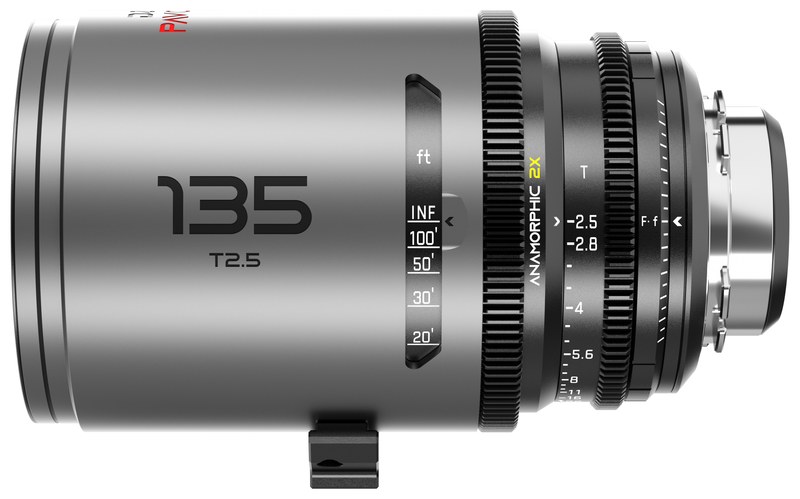 DZOFILM Pavo 135 mm T2,5 anamorphotisch 2× – Neutral, PL/EF, Fuß-Skala