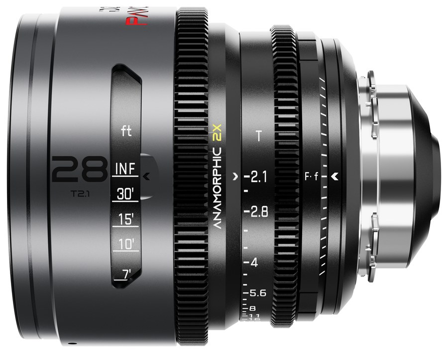 DZOFILM Pavo Set 28/32/40/55/75/100 mm anamorphotisch 2× – Neutral, PL/EF, Fuß-Skala – Pavo 28 mm T2,1