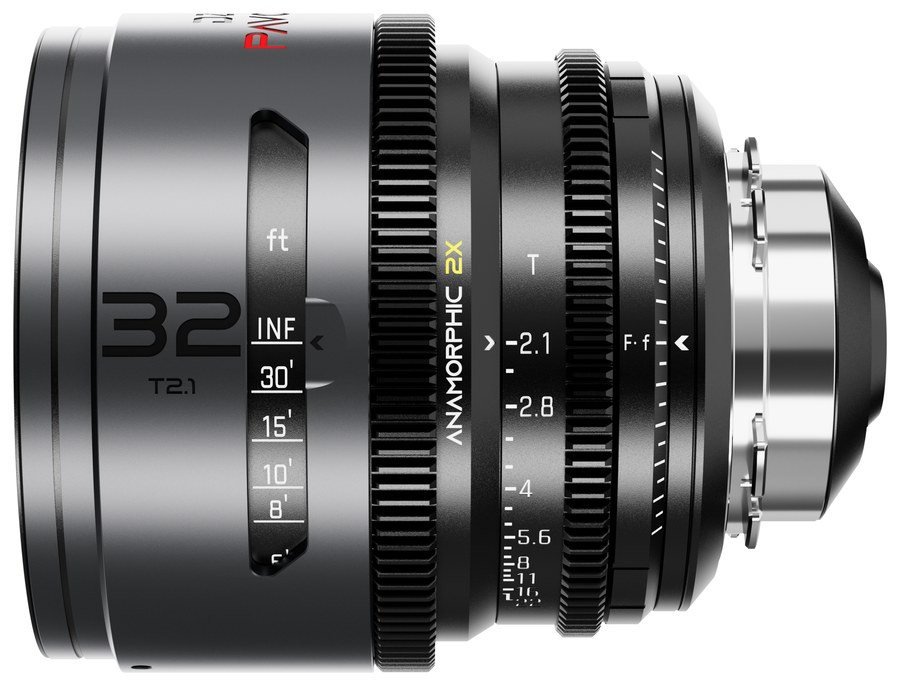 DZOFILM Pavo Set 28/32/40/55/75/100 mm anamorphotisch 2× – Neutral, PL/EF, Fuß-Skala – Pavo 32 mm T2,1