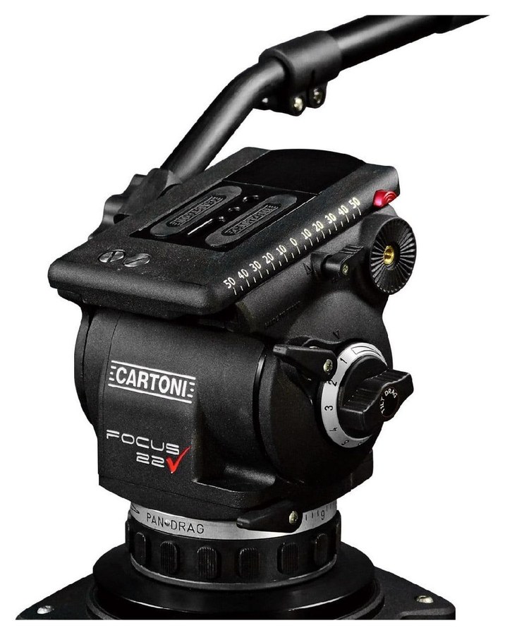 Cartoni Focus 22/150 – Verschiebbare Platte und Bremsen