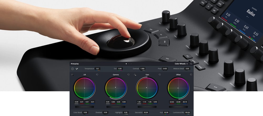 DaVinci Resolve Mini Panel – Trackballs für Lift, Gamma und Gain