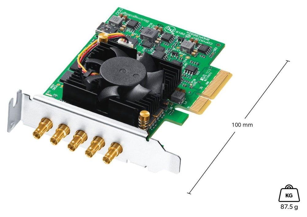 DeckLink Duo 2 Mini – Low Profile, Anschlüsse DIN 1.0/2.3
