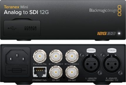 Teranex Mini Analog to SDI 12G – Composite, Y/C und Component