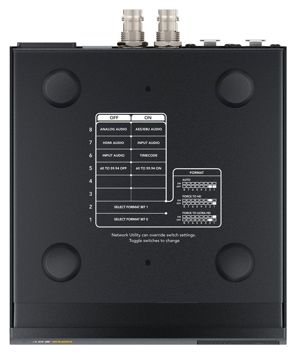 Teranex Mini HDMI to SDI 12G – Einstellung per Mini-Schalter, USB und Ethernet