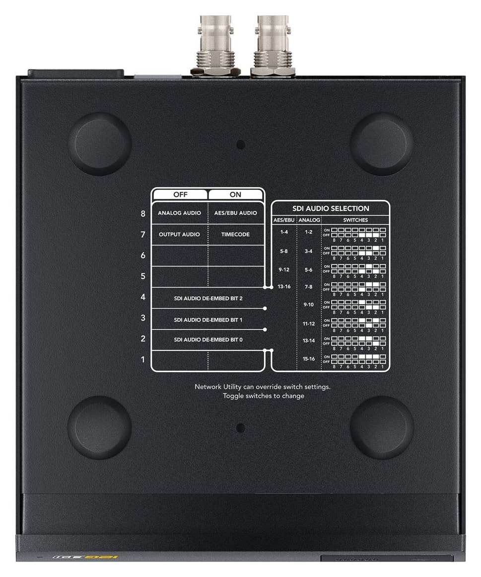 Teranex Mini SDI to HDMI 12G – Einstellung per Mini-Schalter, USB und Ethernet